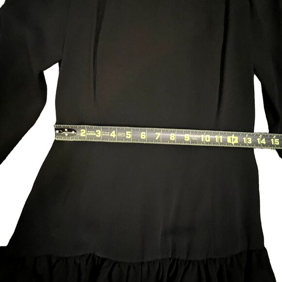 CHRISTIAN DIOR CD de Robes Du Jour Tiered Long Sleeve Dress Size 4 Cocktail - Picture 13 of 16